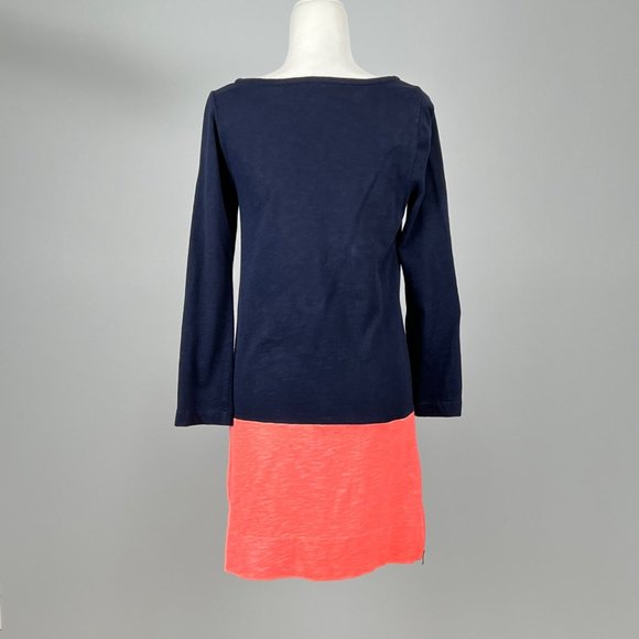 J Crew Maritime Colorblock Navy Peach Dress XS - Picture 8 of 13